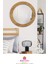 Antik Ahşap Dekoratif Ayna Yuvarlak Ayna Duvar Aynası Banyo Lavabo Aynası (Medium) 2