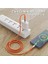 Type-C Hızlı Şarj Kablosu, 60W 480MB/S Veri Aktarımı, Saf Bakır Tel, Anti-Kırılma Özellikli, LED Göstergeli, Turuncu Soft Silicone USB C Cable For Galaxy S25/S24/S23 Ultra Pad Mini 6/air 4,5 Pixel 3