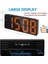 LED Dijital Masa Saati Termometre Alarm Takvimli Mod Ayarlı (Turuncu) 2