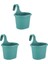 Askılı Balkon Saksıları, 22,2 Cm, 3 Litre, 3 Adet Yeşil 1