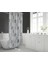 Gri Halkalı Duş Perdesi - 180X200 cm Banyo Perdesi - Tek Kanat Banyo Duş Perdesi - Polyester Kumaş Su Geçirmez Küvet Perdesi - Yıkanabilir Banyo Duş Perdesi 2