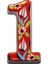 Kapı Numarası Seramik Lale Desenli Çeşitli Renklerde (1, Kırmızı) 1