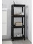 Siyah Shelf Unit Banyo Rafı Mutfak Rafı Balkon Rafı Organizer Raf Dolap 2