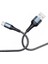 Örgülü USB A-C Hızlı Şarj Kablosu, Siyah (100 Cm) 1