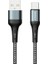Örgülü USB A-C Hızlı Şarj Kablosu, Siyah (100 Cm) 2