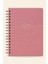 A5 Spiralli Sert Kapak Keten Düz Çizgisiz Tarihsiz Not Defteri Pembe 5