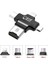 Gn-24 Otg 4 In 1 Micro USB Flash Disk Type C Mikro Sd Kart Okuyucu Ios iPhone Android (Siyah) 2