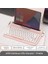 Kablosuz Bluetooth & 2.4g Çift Modlu Retro Daktilo Tasarımlı Klavye – Yuvarlak Tuşlu, Tablet & Telefon Standlı, Ergonomik, Taşınabilir, Pille Çalışan, Sessiz ve Konforlu Ajazz AF84 Pembe 3