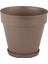 YS03 Yalı Saksı Drenaj Aparatlı Tabaklı Dekoratif Saksı 16CM, 3 Litre Mocha 1
