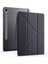 Tab S10 LITE/S10 Fe/s9 Fe 10,9 SM-510 SM-710 SM-X520 Için Uyumlu Kılıf Tri Folding Kalem Bölmeli Standlı Kabak (Siyah) 1