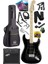 MAP-45BK-25AMP 25W Şarjlı Bt Amfili Siyah Elektro Gitar Seti Hss Manyetik Maple Klavye Strat Kasa 1