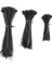 Plastik Kablo Bağı Cırt Kelepçe Set 100 mm - 150 mm - 250 mm x 2.5 mm Siyah (20 Şer Adet x 3) 60 Adet 3