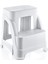 Iki Basamaklı Kaymaz Büyük Boy Tabure - 120 kg Taşıma Kapasiteli - Basamaklı Tabure - Sert Plastik (Beyaz) 1