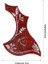 Yapışkanlı Kırmızı Çiçek Akustik Gitar Pickguard, Kazıma Plakası Pvc Halk Koruyucu, 40IN 41IN 42IN Gitar Pick Guard 2