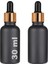 ml Mat Siyah Cam Damlalıklı Serum Şişesi 30 cc Renkli Metal Kapaklı Dropper Cam Şişe 2 Adet (Gold Yüzük | Siyah Lastik) 1