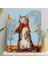 Hobi Sanat Sayılarla Boyama Tuval Seti Fırça Boya Dahil (Çıtalı) 40X50 cm - Kedi ve Sonbahar 1