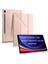 Galaxy Tab S9 Fe X510 X516 ile Uyumlu Kılıf Kalem Bölmeli Trifolding Case Rose Gold 1