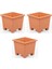 Adet Küçük Plastik Saksı Seti (Kiremit), 0,6 L, Balkon ve Iç Mekan Için 1