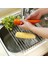 Evye Üstü Katlanır Nihale Paslanmaz Çelik Pratik Sebze Meyve Bulaşık Kurutma Süzgeci 1