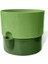 Dora Saksı Tabaklı Çiçek Kaktüs Saksısı Parlak Plastik Saksı (Yeşil, 2 Litre) 1