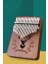 KLX-880 Hakiki Ağaç Kalimba Geyik Desenli Ahşap Full Set 17 Çelik Tuşlu 4