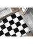 Yer Kaplama Zemin Kaplama Folyosu 65X130 cm Siyah Beyaz Kare Mermer 2