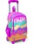 High Işıklı Tekerlekli Dondurma Çekçek Okul ve Seyahat Çantası Kız Çocuk Rengarenk 1