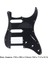 St/strat Stil Gitar Pickguard, 11 Montaj Deliği Plastik Akustik Gitar Pickguard, St Elektro Gitarlar Için 3 Katmanlı Hss Çizilme Koruma Plakasının Değiştirilmesi (Siyah) 4