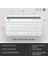BK100 Kablosuz Bluetooth Şarj Edilebilir, Çoklu Cihaz ile Uyumlu, Telefon/tablet Tutucu Kart Yuvası, Akıllı Uyku Modlu, 40 Saat Çalışma, 78 Tuş, Kompakt Ultra Ince Qwerty Türkçe Q Klavye Beyaz 3