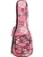 Baskı Ukulele Durumda 10MM Sünger Taşınabilir Su Geçirmez Ukuleles Çanta Kapak Aksesuar Depolama Cebi ile Uke Konser Çantası, Pembe Çiçek, 21 In Soprano, Modern 2