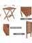 Ahşap Katlanır Minderli Bistro Set, 3 Parça Masa Sandalye Takımı, 65X55X70 cm Masa, Ceviz Gri 3