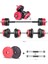 12 kg Multifonksiyonel Kırmızı Siyah Halter Seti ve Dambıl Seti 1