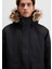 Kapüşonlu Siyah Parka 0110472-900 6