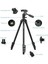 HT-T02 Profesyonel Tripod 154 cm Yatay Kullanım Çok Fonksiyonlu Panoramik Kafa 360 Derece Dönebilir 5