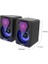Y-9077 Mini Bilgisayar Hoparlörü Rgb LED Işıklı Gaming Oyuncu Hoparlörü 3.5mm Jack USB Speaker 1+1 Ses Sistemi 2