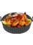 Silikon Airfryer Kabı, Yapışmaz Airfryer Kalıbı, Isıya Dayanıklı Yanmaz Kolay Temizlenebilen Pişirme Kabı Siyah Renk 1