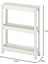 Tekerlekli Dikdörtgen 3 Katlı Raf Ünitesi - Banyo Mutfak Düzenleyici Organizer Raf - Modern Shelf Unit (Beyaz) 5