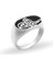 Oval Siyah Mine Üzeri Osmanlı Tuğrası Gümüş Erkek Yüzük 1