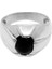 Oniks Taşlı Kubbe Gümüş Erkek Yüzük 2