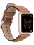 Buğz Apple Watch Uyumlu Deri Kordon 42-44-45MM G19 Taba 1