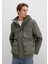 Kapüşonlu Yeşil Ceket 0110468-85485 3