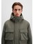 Kapüşonlu Yeşil Ceket 0110468-85485 6