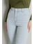 Yüksek Bel Kadın Mom Fit Jean – Açık Kar Mavisi Esnek Denim, Düz Dar Paça, Günlük Rahat Kalıp 7