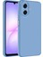 Samsung Galaxy A07 Nano Içi Kadife Silikon - Mavi 1