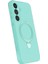 Samsung Galaxy A15 4g Regal Magsafe Standlı Kapak - Su Yeşili 2
