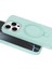 Apple iPhone 15 Pro Max Regal Magsafe Standlı Kapak - Su Yeşili 4