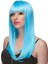 Buğz Turkuaz Mavi Parti Peruğu 1