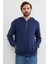 Yarım Fermuarlı Kapüşonlu Modal Sweatshirt 6