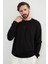 Basic Bisiklet Yaka Modal Kumaş Sweatshirt 6