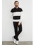 Renk Bloklu Polo Yaka Yarım Düğmeli Sweatshirt 7